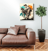 Champions Never Give Up Wrapped Canvas Twin - Front View